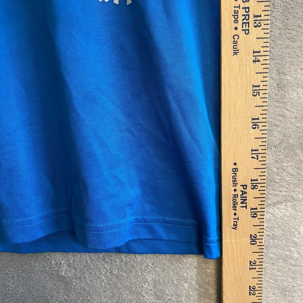 Under Armour Youth Medium Loose HeatGear Blue Graphic T-Shirt